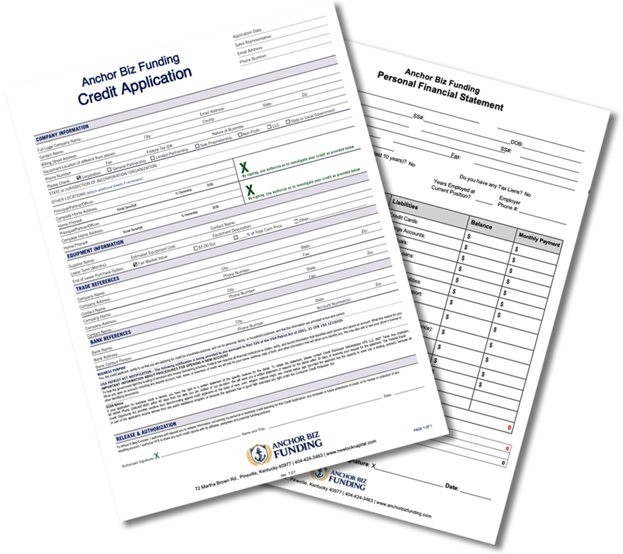 Anchor Biz Funding Forms
